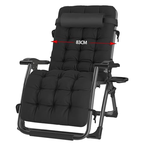Hengriacly Liegestuhl Klappbar Sonnenliege mit Abdeckung, Gartenliege Relaxliege für Mittagspause Belastbar 240kg Verstellbar RüCkenlehne Gartenstuhl Ergonomisch und Atmungsaktiv (Schwarz) Hengriacly Liegestuhl Klappbar Sonnenliege mit Abdeckung, Gartenliege Relaxliege für Mittagspause Belastbar 240kg Verstellbar RüCkenlehne Gartenstuhl Ergonomisch und Atmungsaktiv (Schwarz) von Hengriacly