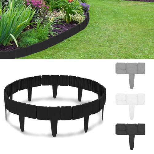 Hengrongshen Rasenkante Kunstoff, Flexibler Steinoptik Beeteinfassung 10 M, PP Beetumrandungen mähkante, Palisade für Blumen Gartenzaun decorativ, Schwarz Hengrongshen Rasenkante Kunstoff, Flexibler Steinoptik Beeteinfassung 10 M, PP Beetumrandungen mähkante, Palisade für Blumen Gartenzaun decorativ, Schwarz von Hengrongshen
