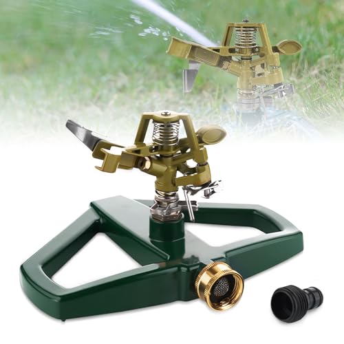 Hengrongshen Rasensprenger, 360° Gartensprenger, Rasensprenger Kleine Fläche, Sprenger Garten für Rasen, Hof und Grasbewässerung Hengrongshen Rasensprenger, 360° Gartensprenger, Rasensprenger Kleine Fläche, Sprenger Garten für Rasen, Hof und Grasbewässerung von Hengrongshen