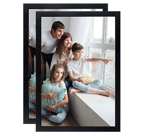 Hengsong Bilderrahmen A3(29.7x42),2 Stück Bilderrahmen Din A3, Mehrfach Bilderrahmen Schwarz Für Family&Kinder,Hochzeitsgeschenk,ca.32.6x44.9cm,Schwarz von Hengsong