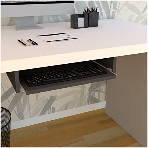 Henor Abnehmbare Tastaturablage aus FSC® Holz 55 x 31 x 11 cm unter Schreibtisch Graphit von Henor
