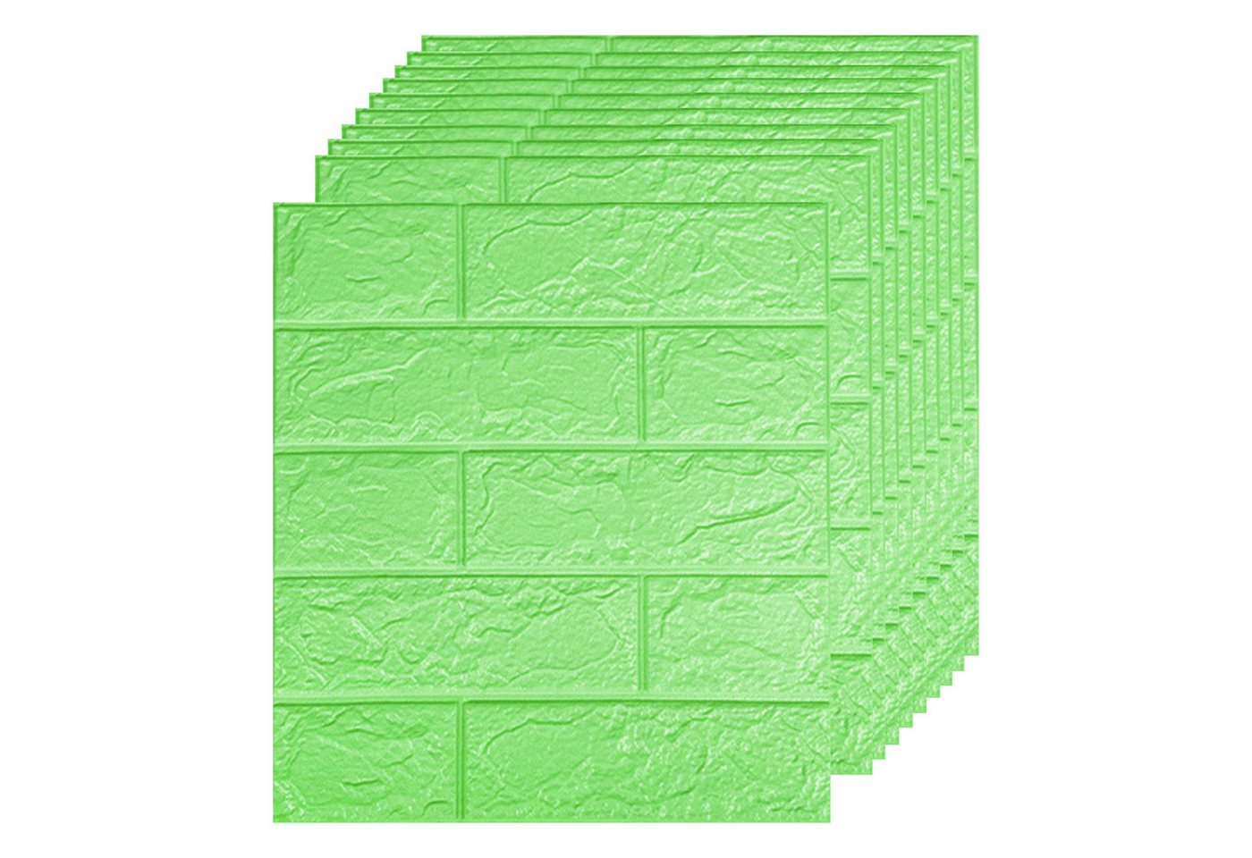 Henreal 3D-Wandtattoo Wandaufkleber Steinoptik Wasserdicht,10 Stücke 35 * 38CM Weiß 1.3m² von Henreal