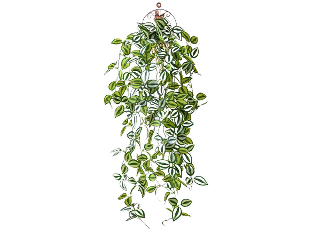 Kunstpflanze mit 2 künstlichen Hängepflanzen, 9-zackigen Zweigen, Henreal von Henreal