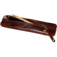Federmäppchen Uni Mäppchen Leder Auch Für Herren Pencil Case Leather For Men Small Fountain Pen von HenrietteClaire