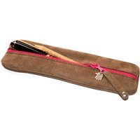 Samtweiches Leder Federmäppchen Mit Pepp in Pink von HenrietteClaire