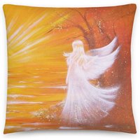 Sonnenuntergang Deko Kissen, Couchkissen Mit Engel. Schutzengel Kissen Für Sofa Und Sessel Füllung.wohnzimmer Schlafzimmer von HenriettesART