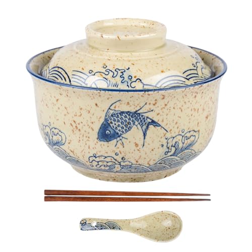 Ramen Bowl,Ramen Schüssel Set,800 ml Ramen Schüssel Mit Deckel,Flussmehl, Getreide, Suppe,Japanisches Geschirr Keramik Ramen Schüssel,Mikrowelle Und Geschirrspüler Ramen Bowl,Ramen Schüssel Set,800 ml Ramen Schüssel Mit Deckel,Flussmehl, Getreide, Suppe,Japanisches Geschirr Keramik Ramen Schüssel,Mikrowelle Und Geschirrspüler von Henrrida