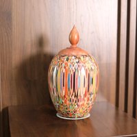 Handgefertigte Urne, Padauk Und Mehrfarben Bleistift-Urne, Personalisierte Holz Haustier-Urne, Benutzerdefinierte Porträt-Urne Für Asche von HenryLeDesign