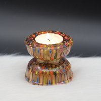 Lotus-Teelicht-Kerzenhalter - Harz-Farbstift-Kerzenständer Handgefertigte Wohndekor-Idee Besonderes Geschenk von HenryLeDesign