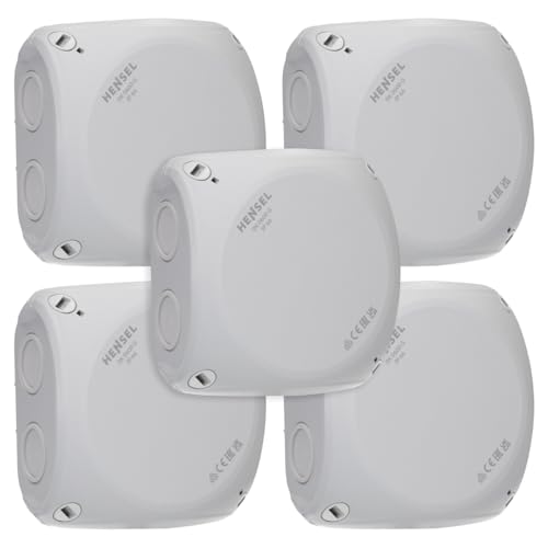 5 Stück Hensel DK 0600 G Kabelabzweigkasten Feuchtraumdose IP 66 bis 6 qmm 3phasig, 10 qmm 1phasig, ohne Klemme 5 Stück Hensel DK 0600 G Kabelabzweigkasten Feuchtraumdose IP 66 bis 6 qmm 3phasig, 10 qmm 1phasig, ohne Klemme von Hensel