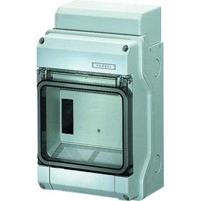 Automatengehäuse AP 1x6TE Kst IP54 REG 146x238x111mm ET93mm geschl von Hensel