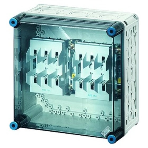 HENSEL - Sicherungsgehäuse 125A IP65 NH00 uni Kst mit transparentem Deckel 2grp von Hensel