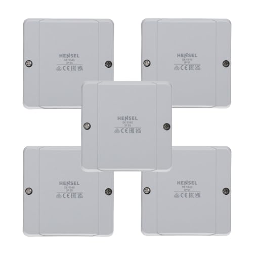 Hensel DE 9340 Kabelabzweigkasten Feuchtraumdose IP 55 bis 4 qmm 3phasig, 6 qmm 1phasig, ohne Klemme 5er von Hensel