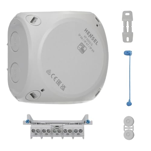 Hensel KF 0202 G Abzweigdose, Feuchtraumdose, Kabelabzweigkasten IP66/67/69 2,5mm² mit Klemmen von Hensel