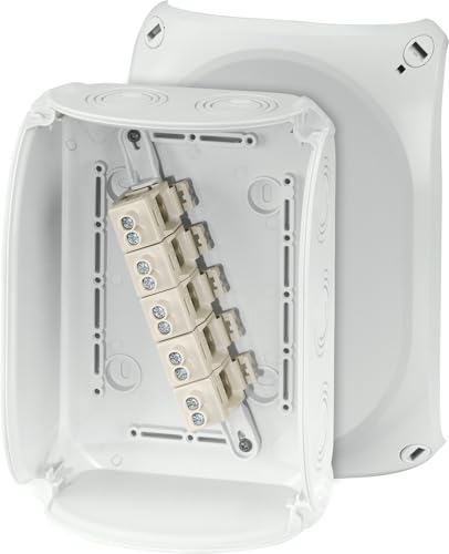 Hensel KF1610GKabelabzweigkasten, Feuchtraumdose, Abzweigdose IP66 2,5-10 qmm 3phasig, 16 qmm 1phasig, 5 polig Klemme von Hensel