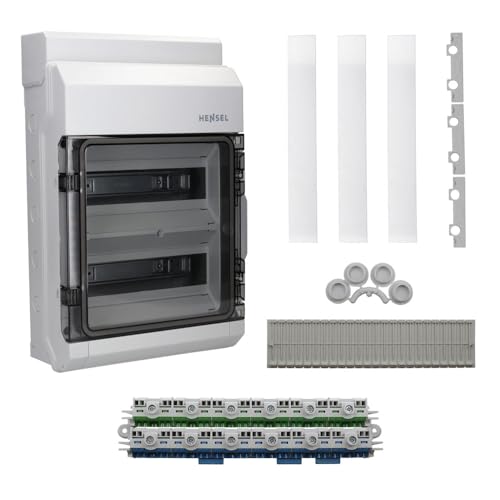 Hensel KV2524 2-reihig 24TE KV-Sicherungskasten Aufputz Automatengehäuse IP 54 grau von Hensel