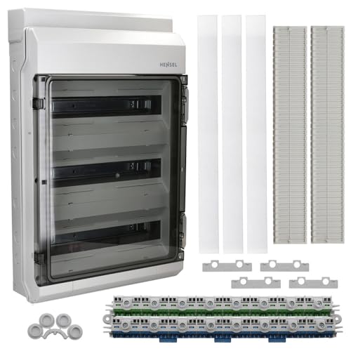 Hensel KV9354 3-reihig 54TE KV-Feuchtraum-Sicherungskasten Aufputz Automatengehäuse IP 65 grau von Hensel