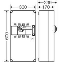 Hensel Mi-Lastschaltergehäuse 250A 4pol.+PE Mi 7454 von Hensel