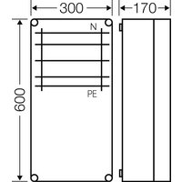 Hensel Sammelschienengehäuse 400A 600x300x170mm Mi 6458 - 2000792 von Hensel