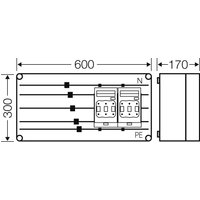 Hensel Sicherungsgehäuse 2x3xNH00 250A 5p Mi 6426 - 2000658 von Hensel