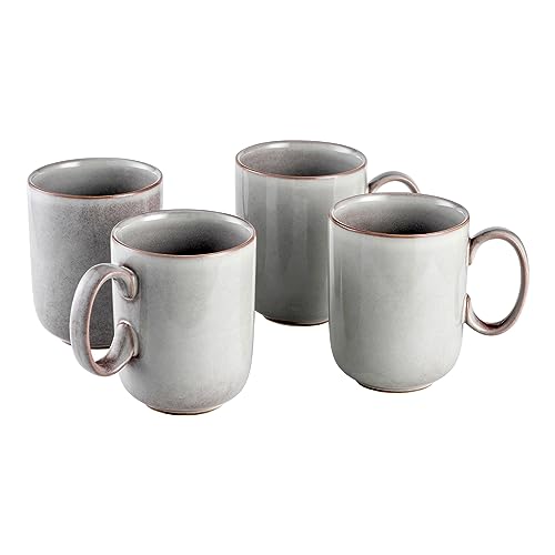 Henten Home 4er Set Kaffeebecher Keramik, Tasse aus Steingut - 400ml für Kaffee, Cappuccino und Latte Macchiato, Kaffeetasse Mikrowellen und Spülmaschinenfest von Henten Home