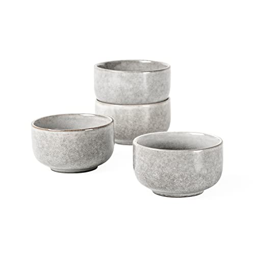 Henten Home Schalen Set, Müslischalen aus Steingut - 4 teilig Müslischüssel, Dessertschale, Snackschale, Eisschale, Schüssel, Modern Aussehen - 450ml von Henten Home