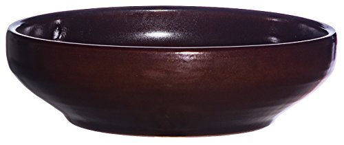 Hentschke Keramik Brunnenschale/Pflanzschale/Wasserschale Ø 38 x 12 cm, Effekt braun, 039.038.01 ohne Bodenloch von Hentschke Keramik