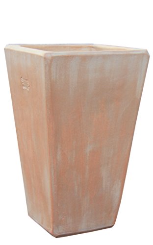 Hentschke Keramik Pflanztopf/Pflanzkübel eckig frostsicher L 23 x B 23 x H 33 cm, terrakotta, 150.033.53 Made in Germany von Hentschke Keramik