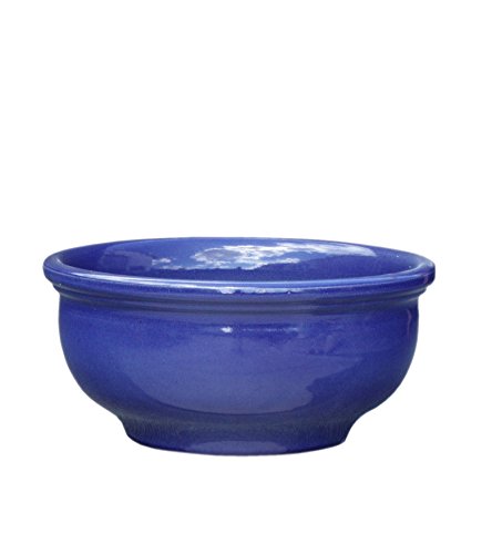 Hentschke Keramik Pflanztopf/Pflanzkübel frostsicher Ø 45 x 22 cm, Effekt blau, 011.045.64 Blumenkübel für Draußen + Innen - Made in Germany von Hentschke Keramik