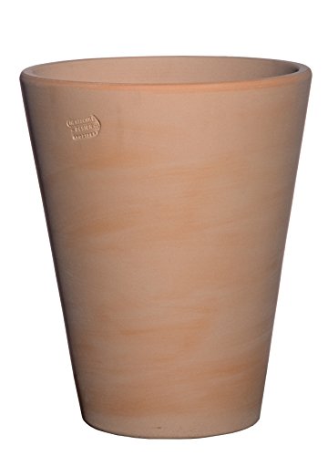 Hentschke Keramik Pflanztopf/Pflanzkübel frostsicher Ø 25 x 30 cm, Terracotta, 008.030.53 Blumenkübel für Draußen + Innen - Made in Germany von Hentschke Keramik