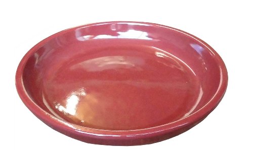 Hentschke Keramik Untersetzer für Blumentopf/Pflanztopf Ø 20 x 4 cm, Stellfläche 14 cm, 099.020.12 Rubin rot Made in Germany von Hentschke Keramik