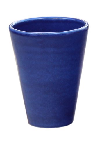 Hentschke Keramik Pflanztopf/Pflanzkübel frostsicher Ø 20 x 25 cm, Effekt blau, 008.025.64 Blumenkübel für Draußen + Innen - Made in Germany von Hentschke Keramik