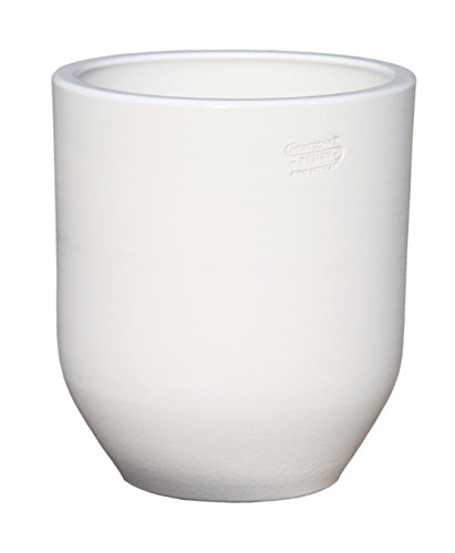 Hentschke Keramik Pflanztopf/Pflanzkübel frostsicher Ø 38 x 45 cm, weiß, 330.045.04 Blumenkübel für Draußen + Innen - Made in Germany von Hentschke Keramik