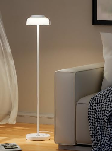 Henzin LED Stehleuchten für Wohnzimmer und Schlafzimmer Lesebeleuchtung Dimmbare Stehlampe mit stufenloser Dimmung RGB Farbwechsel Moderne Standardleuchten (weiß) von Henzin