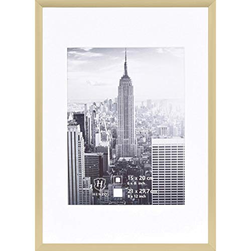 Henzo Manhattan Bilderrahmen, Aluminium, Gold, Bildformat 21x30 cm von Henzo