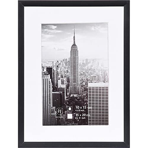 Henzo Manhattan Bilderrahmen, Aluminium, Schwarz, Bildformat 15x20 cm von Henzo