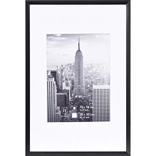 Henzo Manhattan Bilderrahmen, Aluminium, Schwarz, Bildformat 20x30 cm von Henzo
