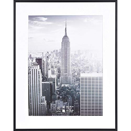 Henzo Manhattan Bilderrahmen, Aluminium, Schwarz, Bildformat 40x50 cm von Henzo