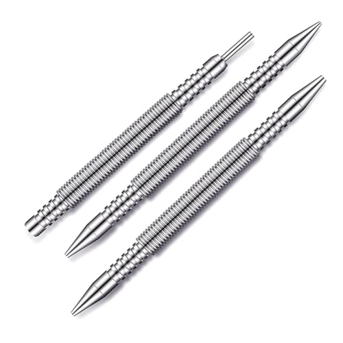 Heozlion 3-Teiliges Doppelkopf-Nagelsetzer- und Scharnierstift-Stanzer-Set, Hammerloser Federnagelstanzer TüRscharnierstift-Entferner-Werkzeug 5000 PSI von Heozlion