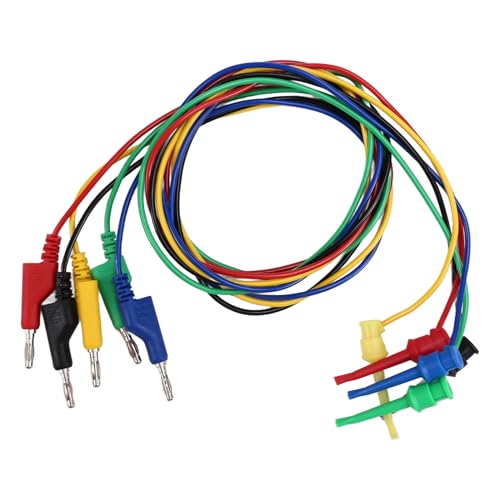 Heozlion 5 Stk. 4mm Test Haken Clip zu Stapelbare Bananenstecker Testleitung Kit Multimeter Kabel Leitung Draht für Elektrische Prüfung von Heozlion