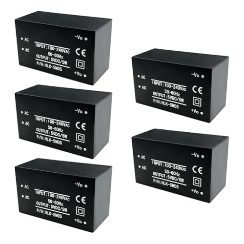 Heozlion 5 Stück AC-DC-Netzteilmodul AC DC Konverter 220V auf 5V Intelligente Schaltmodul HLK-5M05 von Heozlion