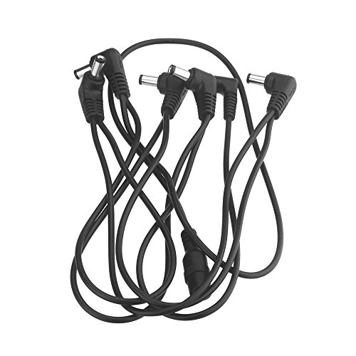 Heozlion 6 Wege Elektrode Daisy Chain Harness Kabel Kupferdraht für Gitarreneffekte Netzteil Adapter Splitter Schwarz von Heozlion