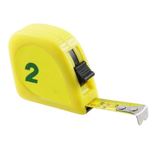Heozlion Gelb 2 Meters 6FT Waage Metall Kapselbandmass Messband Bandmass Messer Tape von Heozlion