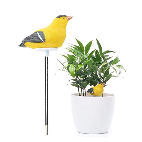 Hepzest Boden Feuchtigkeits Messer BewäSserung Alarm Vogel Pflanze Wasser Tester Hygrometer Sensor Garten Werkzeug Kit für Pflanz Gefäß Wasser Erinnern Warnen Alarm (Gelb) von Hepzest