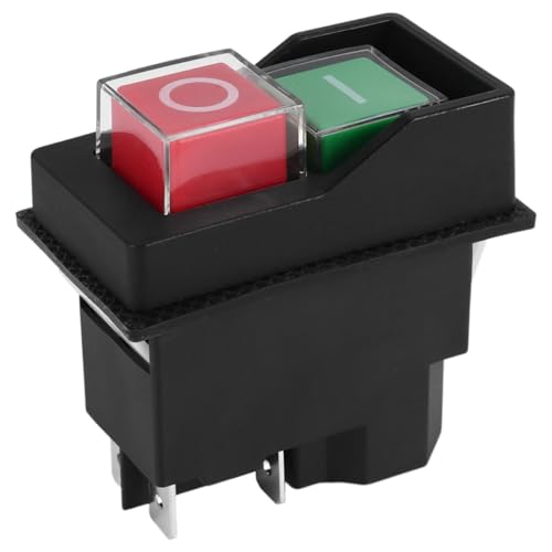 Hepzest Elektromagnetische Schalter Druckschalter für GartengeräTe KJD17 220V 4 Pin -Terminals von Hepzest