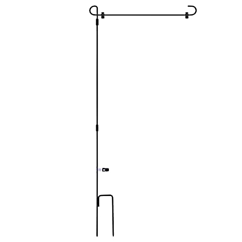 Hepzest Garten Flaggen StäNder Metall Garten Flaggen StäNder mit Garten Flaggen Stopper Anti-Wind Clip für Dekorative Garten Flagge im Freien von Hepzest