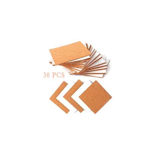 30 Stücke Korkplatte Selbstklebend Korkfliesen Korkplatte ca.10x10x0.2 cm DIY-Untersetzer Korkplattenquadrate Korkfliesen Korkmatte mit Starkem Klebstoff von Heqishun