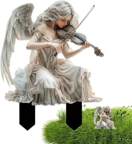 Fee Statue Gartendeko Ornament Miniatur Feen Figuren Blumentopf Pfähle Aus Acryl, Elfen Gartenfiguren Blumentopf Dekoration Für Drinnen Und Draußen, Dekorative Gartenkunst von HerYinger