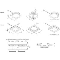 Hera 3er-Set LED-Einbauleuchte 4W ww eds +LED24/15W 61056303002 von Hera