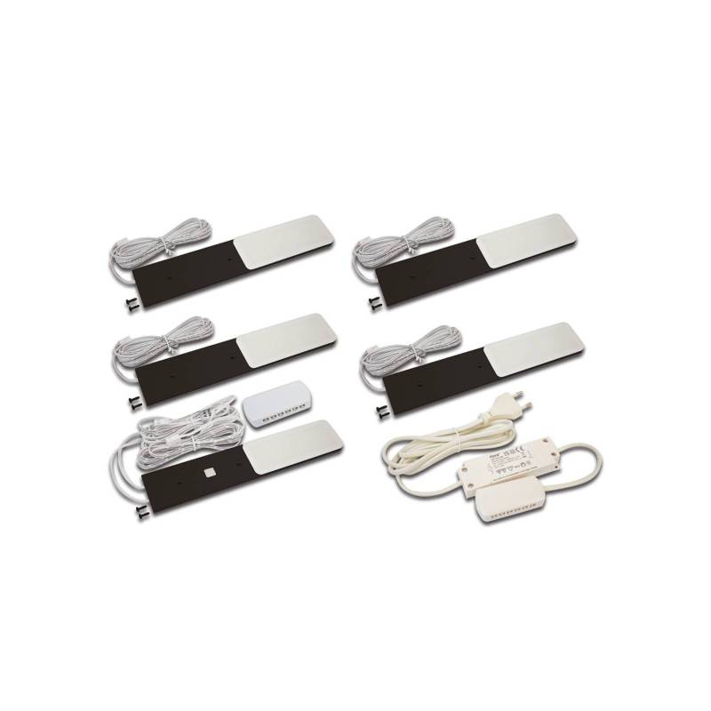 LED-Unterschranklampe S-Pad F 5er-Set schwarz 4.000 K Dimmer LED-Unterschranklampe S-Pad F 5er-Set schwarz 4.000 K Dimmer von Hera
